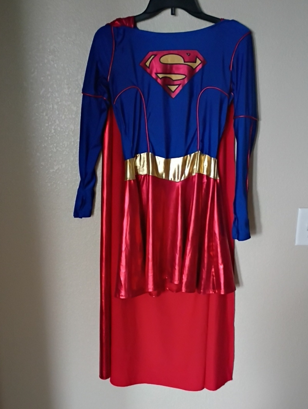 DC Comics Supergirl Costume Dress in Blue, Red and Gold
